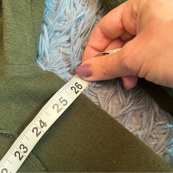 Gershon Bram Olive Green Cropped Lagenlook Oversized Sweater Size XL - Picture 3 of 5